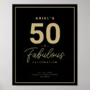 Search for black gold birthday party posters 50 and fabulous