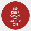Search for keep calm and carry on stickers Red