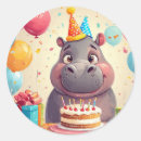 Search for cartoon hippo stickers Birthday
