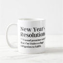 Search for new years resolution mugs Humour