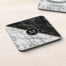 Search for black and white marble coasters Stone