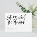Search for eat drink be married wedding invitations Modern