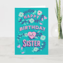 Search for to my sister birthday cards Pink