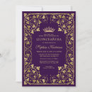 Search for purple gold quinceanera invitations Quinceañera