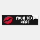 Search for lips bumper stickers Red
