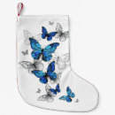 Search for blue christmas stockings Butterflies