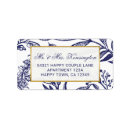 Search for antique return address labels Navy blue
