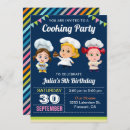 Search for kids cooking party invitations Modern
