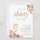 Search for champagne 30th birthday invitations Thirty