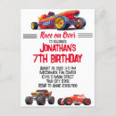 Search for boys race car birthday cards Monster truck