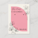 Search for earring card business cards Pink