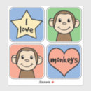 Search for monkey love stickers Monkeys
