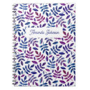 Search for purple and blue notebooks Pattern