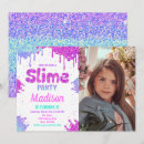 Search for glitter slime invitations Modern girly trend