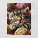 Search for balls of yarn postcards Kitten