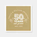 Search for 50th anniversary wedding napkins Vow renewal