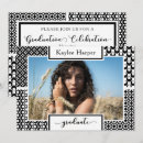 Search for senior class graduation invitations Black and white