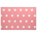 Search for coral and white fabric Polka dots