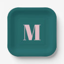 Search for monogram paper plates Modern