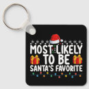 Search for santa favourite key rings Xmas