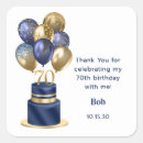 Search for elegant mens birthday stickers Gold