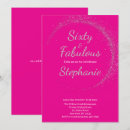 Search for pink and silver birthday invitations Stylish