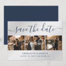 Search for photo collage save the dates Navy blue