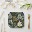 Search for green christmas tree plates Watercolor
