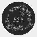 Search for chic monogram wedding stickers Floral
