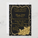 Search for black gold prom invitations Senior junior