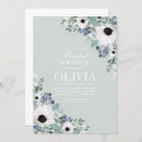 Search for anemone bridal shower invitations Greenery