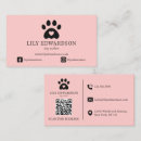 Search for dog paw print business cards Pink