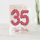 Search for 35th birthday cards Red