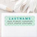 Search for quatrefoil pattern return address labels Modern
