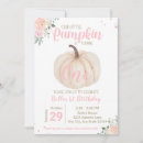 Search for autumn 1st birthday invitations Blush pink