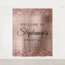 Search for rose gold sweet 16 backdrops Girly