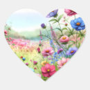 Search for heart with flowers stickers Watercolor