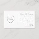 Search for wreath business cards Elegant