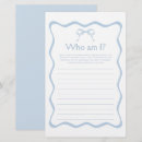 Search for blue bridal shower games Guess who