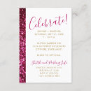 Search for hot pink fuchsia and gold invitations Glitter