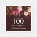 Search for 100th birthday napkins Floral