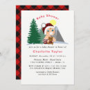 Search for red and black plaid baby shower invitations Lumberjack