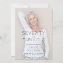 Search for seventy and fabulous invitations Photo overlay typography