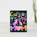 Search for dog and cat mothers day cards Women