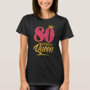 Search for 80th birthday queen tshirts Years