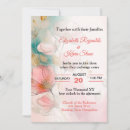Search for coral pink wedding invitations Pastel