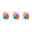 Search for splatter return address labels Rainbow
