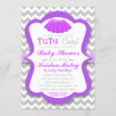 Search for purple tutu baby shower invitations For her