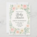 Search for elegant watercolor floral baby shower invitations Pastel