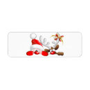 Search for comical return address labels Reindeer